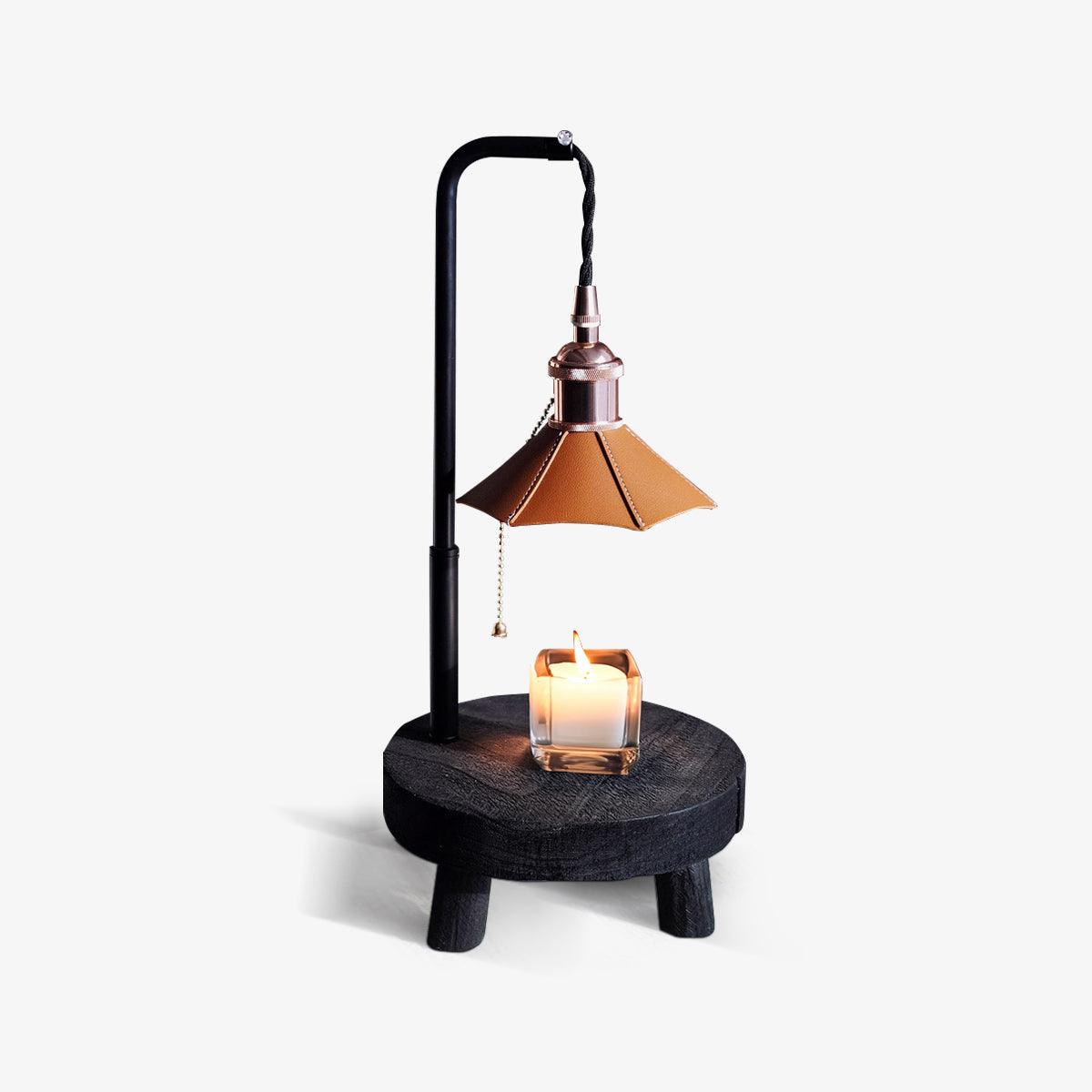 Modern Wooden Stool Table Lamp with USB Charging - Handcrafted Cordero Design for Bedroom, Living Room & Office Decor - Perfect Nightstand Lamp with Warm Ambient Lighting