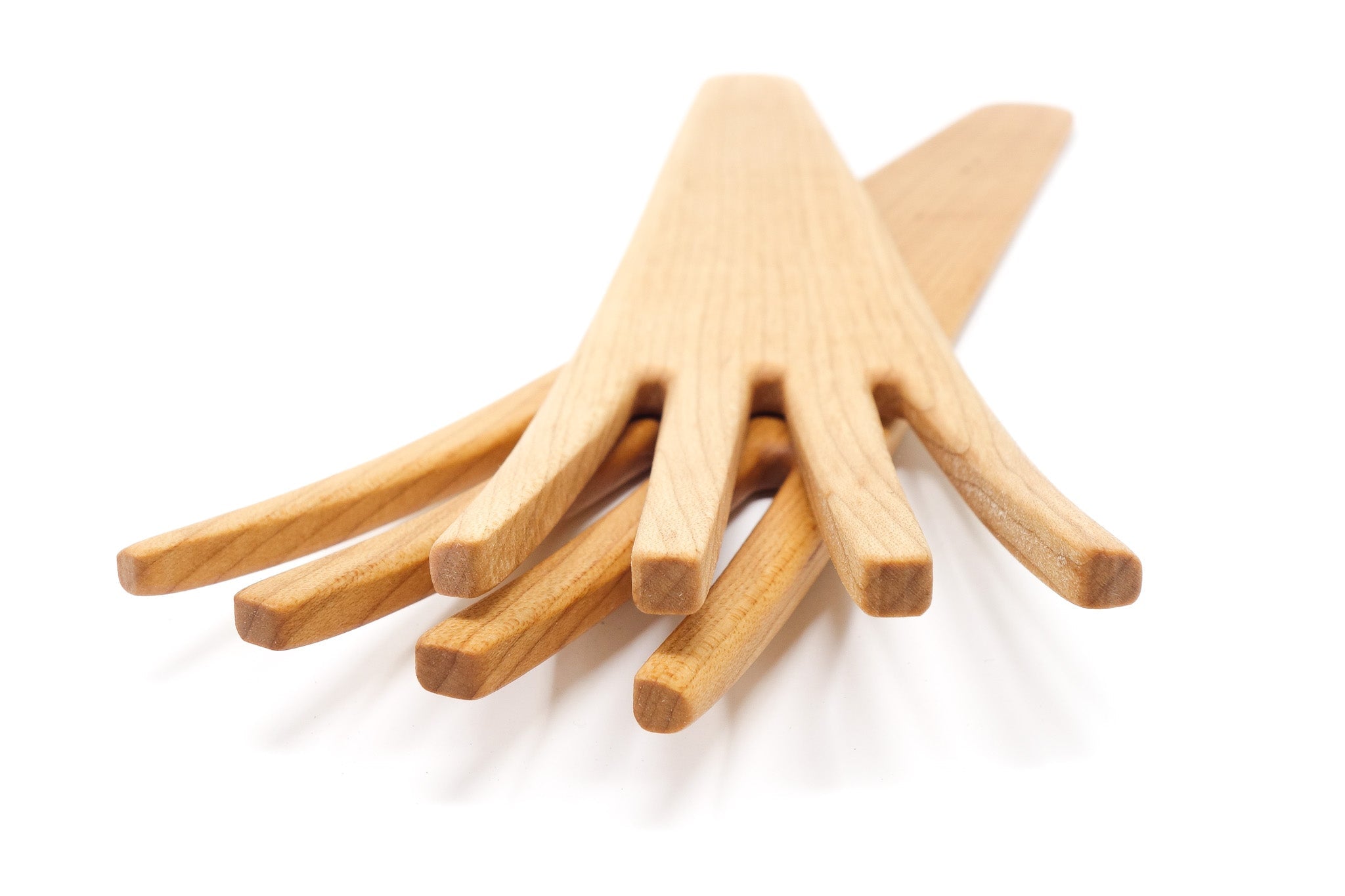 Eco-Friendly Wooden Salad Servers Set - Natural Bamboo Serving Utensils for Healthy Eating - Perfect for Salads, Pasta, and Family Gatherings