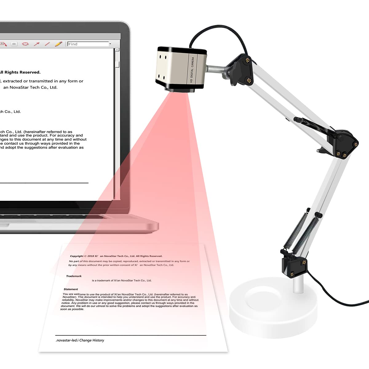 13MP USB Document Camera for Teachers - 4K Ultra HD A3 Size Capture with Dual-Mode LED Light & Auto Focus | Perfect for Distance Learning, Remote Work, Online Teaching & Classroom Presentations