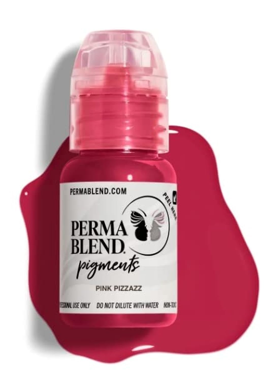 **Perma Blend Pigments - Professional Permanent Makeup Color (Pink Pizzazz, 15ml Bottle) - Ideal for Eyebrows, Eyeliner & Lip Blushing**