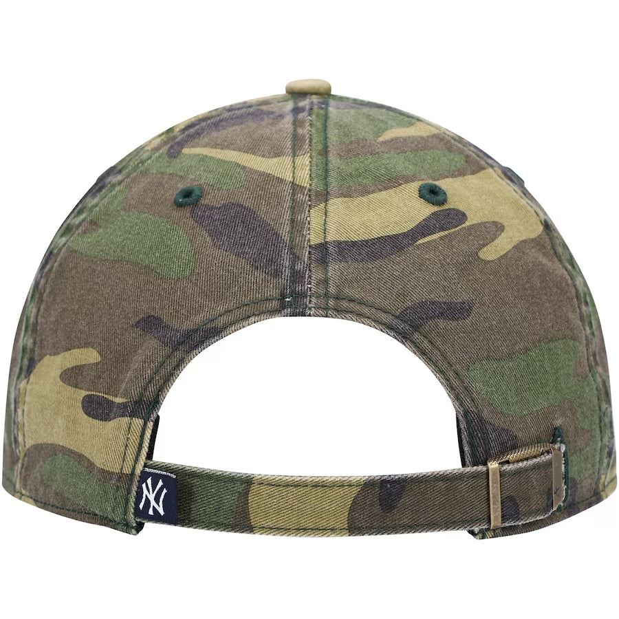 New York Yankees Camo Adjustable Baseball Cap - 47 Brand Cleanup Hat for Men & Women - Perfect for Games, Outdoor Activities & Casual Wear