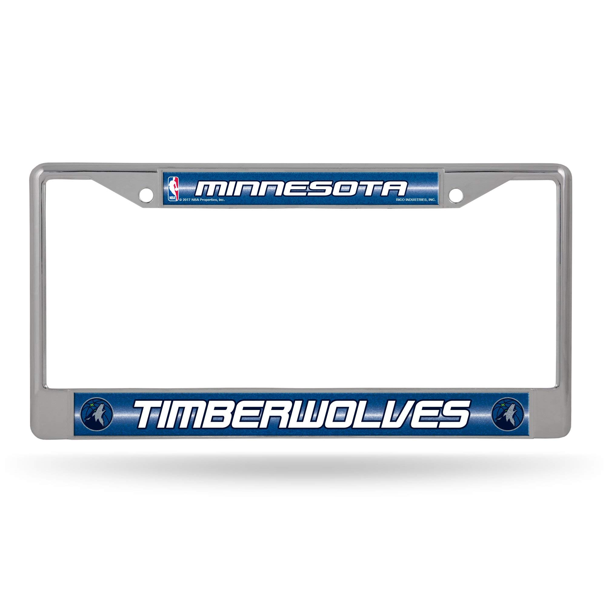 NBA Bling Chrome License Plate Frame with Glitter Accent - Stylish Car Accessory for Basketball Fans | Perfect for Cars, Trucks & Show Vehicles