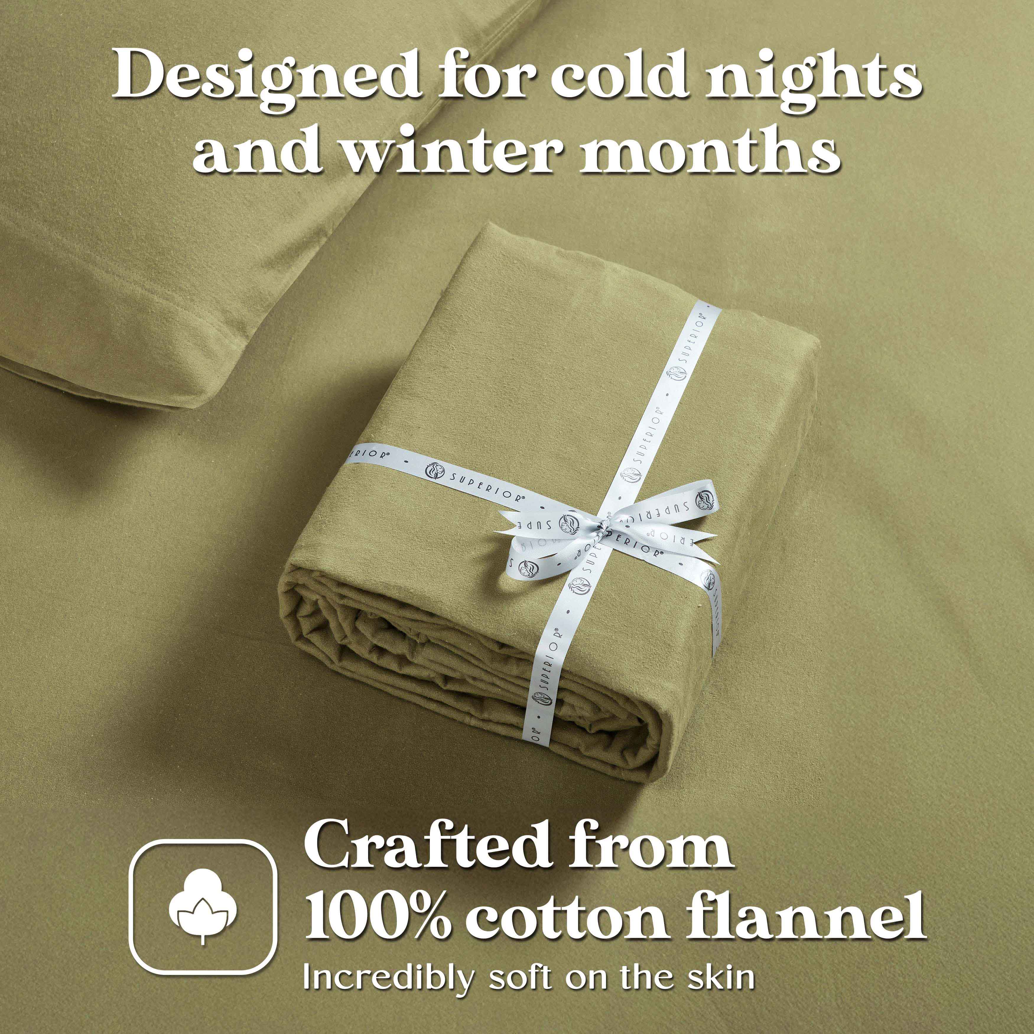 Premium Rome Flannel Cotton Solid Brushed Deep Pocket Sheet Set - Ultra Soft & Cozy Bedding for Winter - Perfect for Master Bedroom, Guest Room & Dorm Use