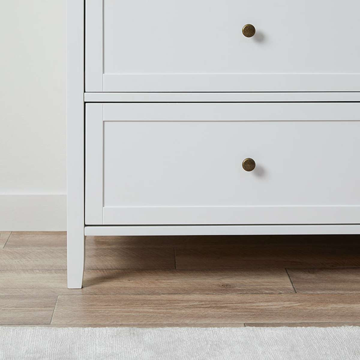 Cove Six Drawer Dresser in White - Modern Bedroom Storage Solution for Clothes & Accessories
