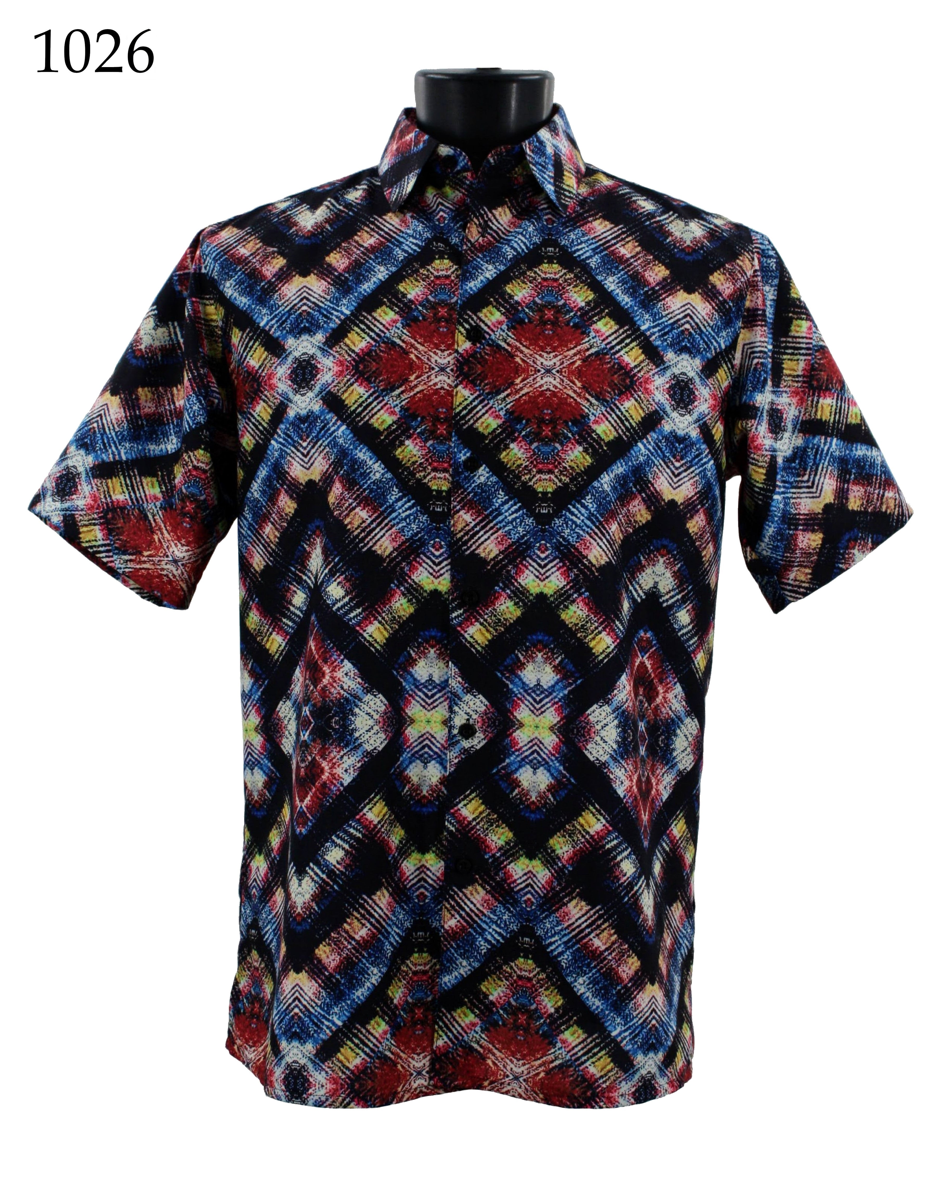 Bassiri Men's Casual Short Sleeve Shirt 1026 - Breathable Cotton Summer T-Shirt for Outdoor Activities & Daily Wear