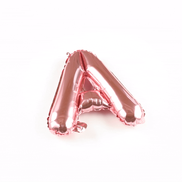 Balloonify Rose Gold Mylar Letter A Balloon - 16 Inch Large Foil Alphabet Balloon for Birthday Party Decorations, Baby Shower, Wedding, Anniversary & Graduation Celebrations (1 Count)