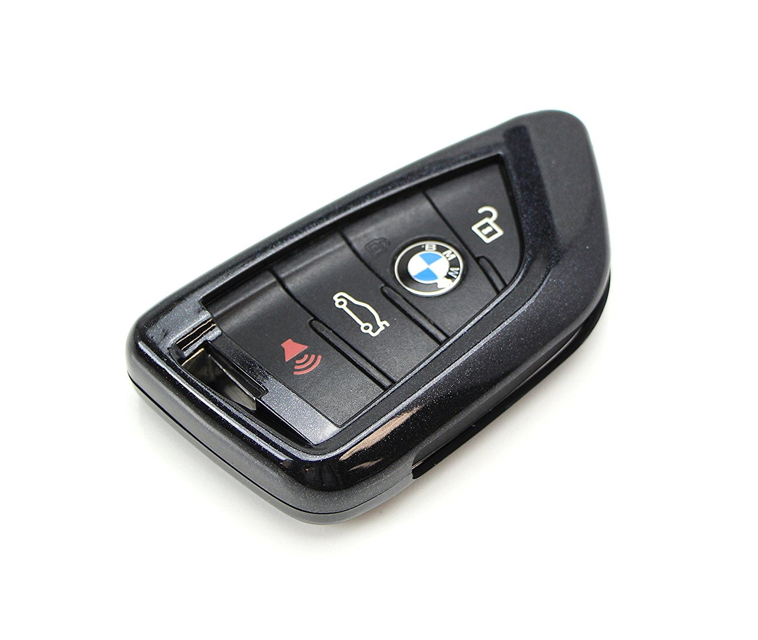 Premium Glossy Black Smart Key Fob Cover Replacement for BMW X1 X4 X5 X6 5 Series 7 Series - Durable Protection & Sleek Design for Everyday Use