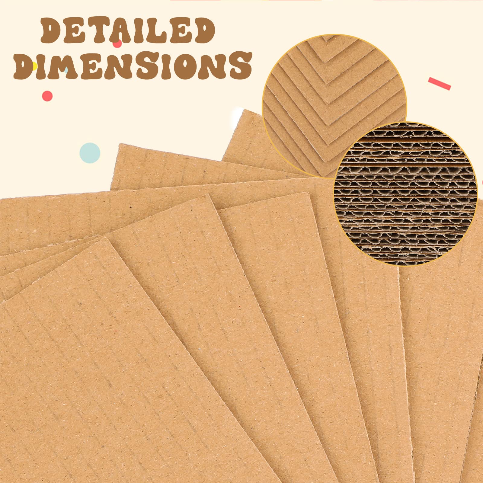 3mm Thick Corrugated Cardboard Sheets 100 Pack - 14x24
