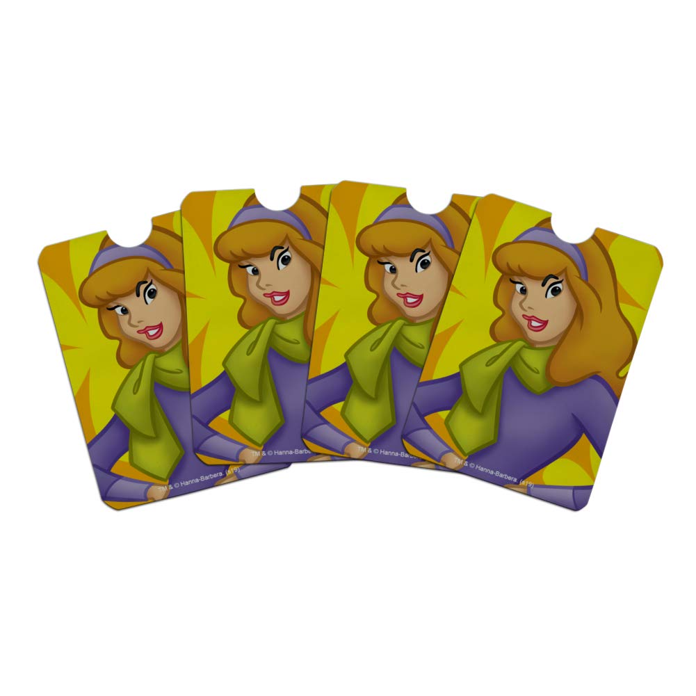 Scooby Doo Daphne Character RFID Blocking Credit Card Holder - 4 Pack Wallet Protector Sleeves for Women & Men - Perfect for Travel, Shopping, and Daily Use