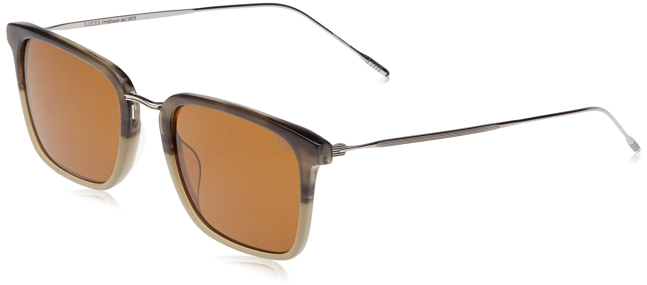 Polarized Fashion Sunglasses for Men - LOZZA Gray Aviator Style SL41805407HI | UV Protection & Anti-Glare | Perfect for Driving, Beach & Outdoor Activities