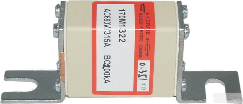 High Amp Semiconductor Fuse 200A 690VAC - F170M1320 Panel Mount Fuse 200kA Interrupt Rating, Size 000 (78+mm Hole Centers) - Ideal for Industrial Power Distribution & Electrical Panel Protection