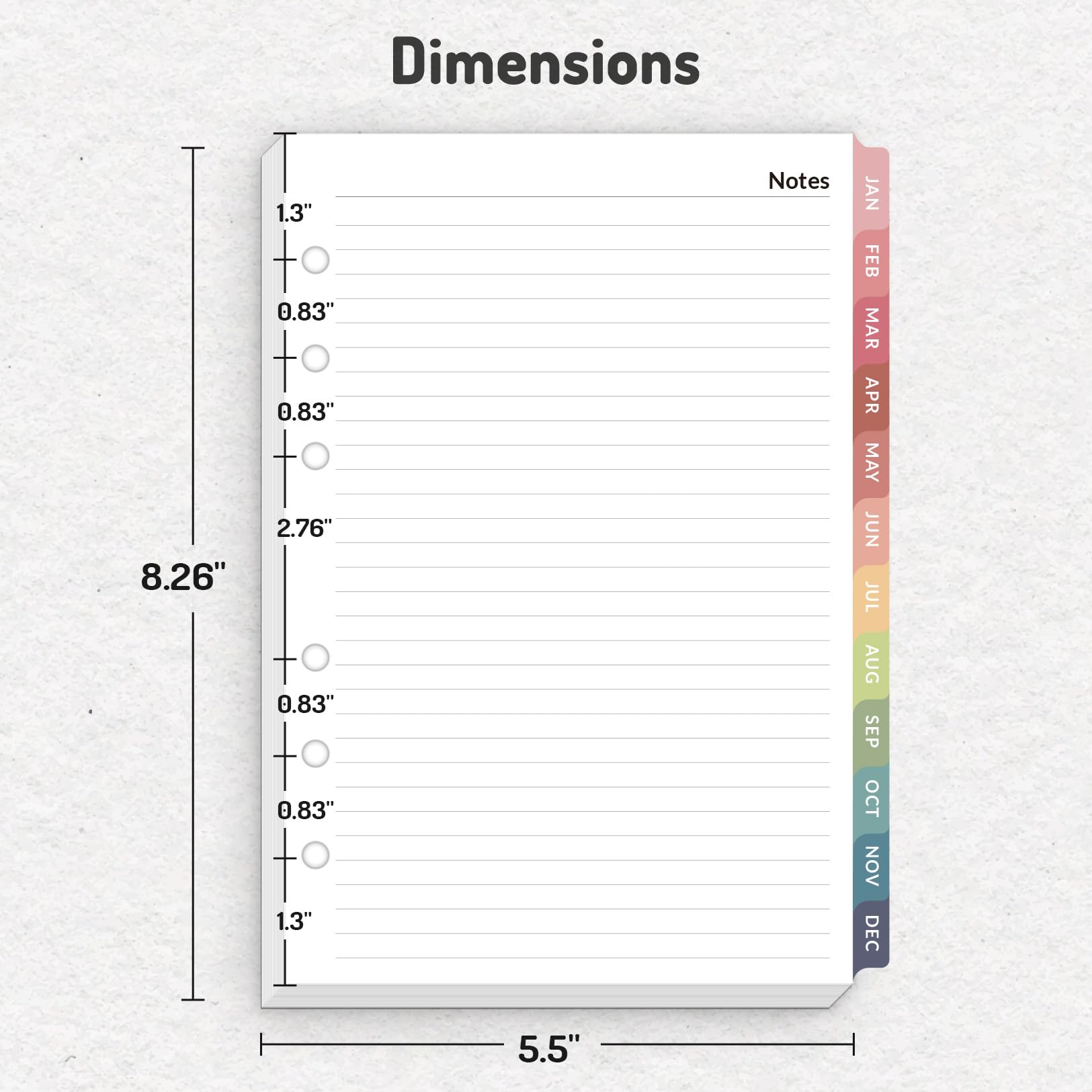 2025 Weekly & Monthly Planner Refills - 6-Hole Punched A5 Planner Inserts (Jan-Dec 2025) with Monthly Tabs - 5.5