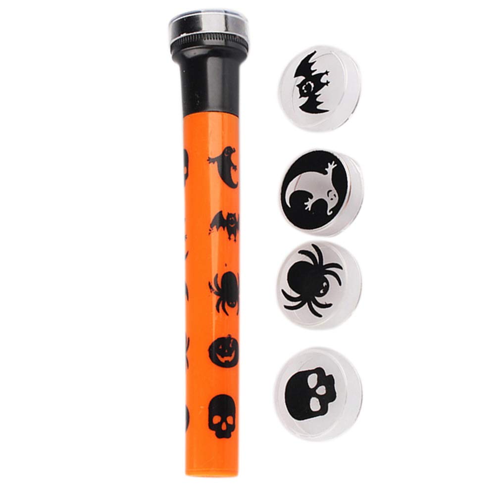 PartyKindom 5-Pack Halloween Projector Flashlight with Pumpkin & Ghost Patterns - Spooky Decoration for Haunted Houses, Trick or Treating, and Halloween Party Decor
