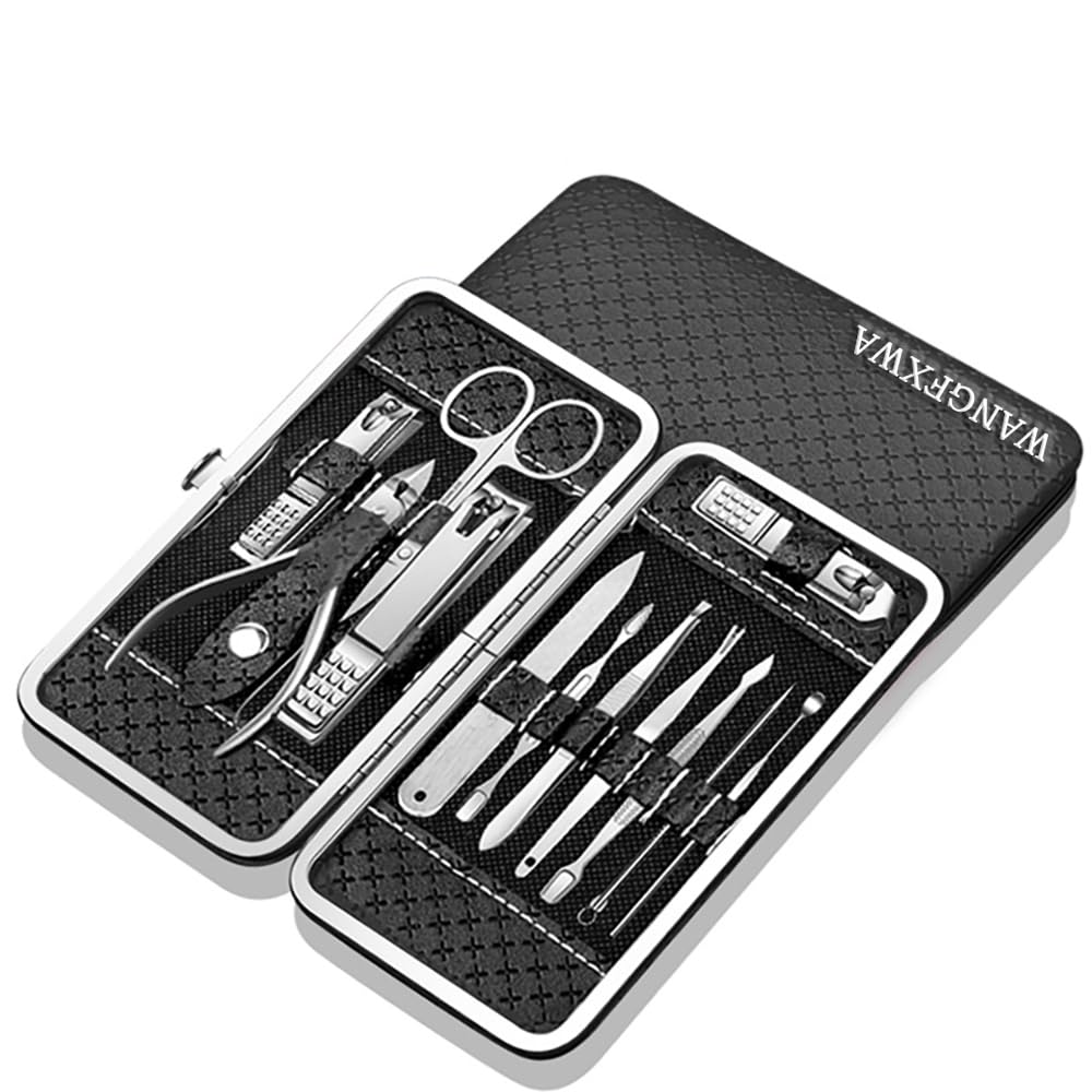 Premium 12-Piece Nail Grooming Kit for Men & Women - Professional Manicure & Pedicure Set with Nail Clippers, Cuticle Tools & More - Perfect for Home Nail Care, Travel & Salon-Quality Results