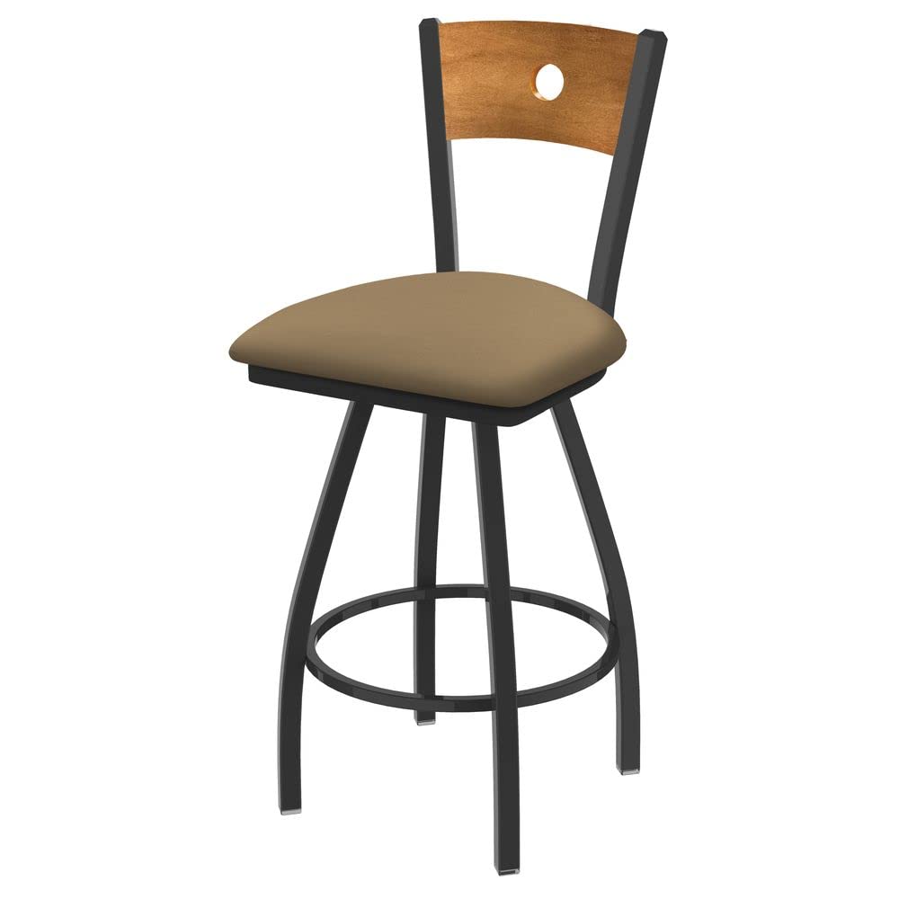 Holland Bar Stool Co. XL 830 Voltaire Swivel Bar Stool in Canter Sand - Adjustable Height Counter Stool for Kitchen Island, Breakfast Bar & Home Pub