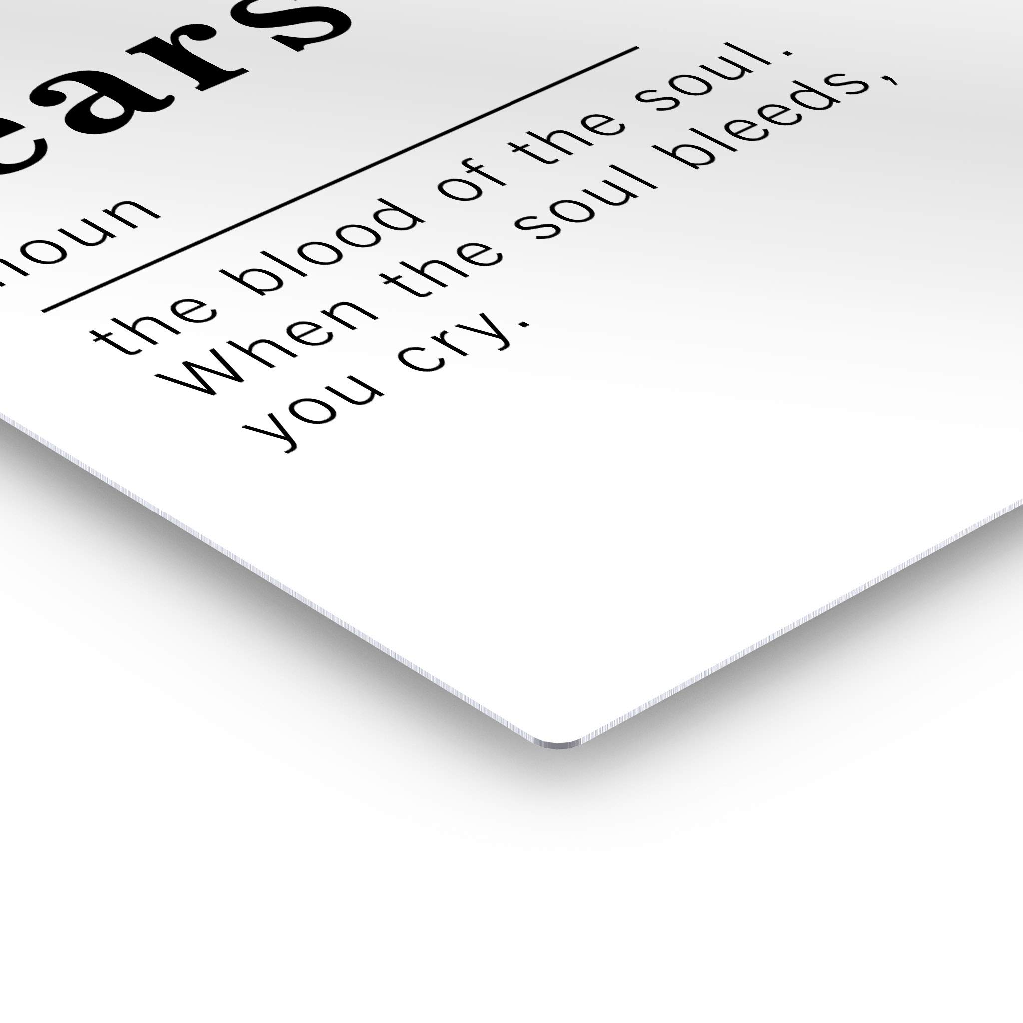 Funny Noun Dictionary Definition of Tears Metal Print - Inspirational Quote Wall Art for Office, Living Room, Bedroom & Bathroom - Ready to Hang Home Decor (30x20 Inches) | Made in USA | Perfect Gift for Graduation, Housewarming & Friends
