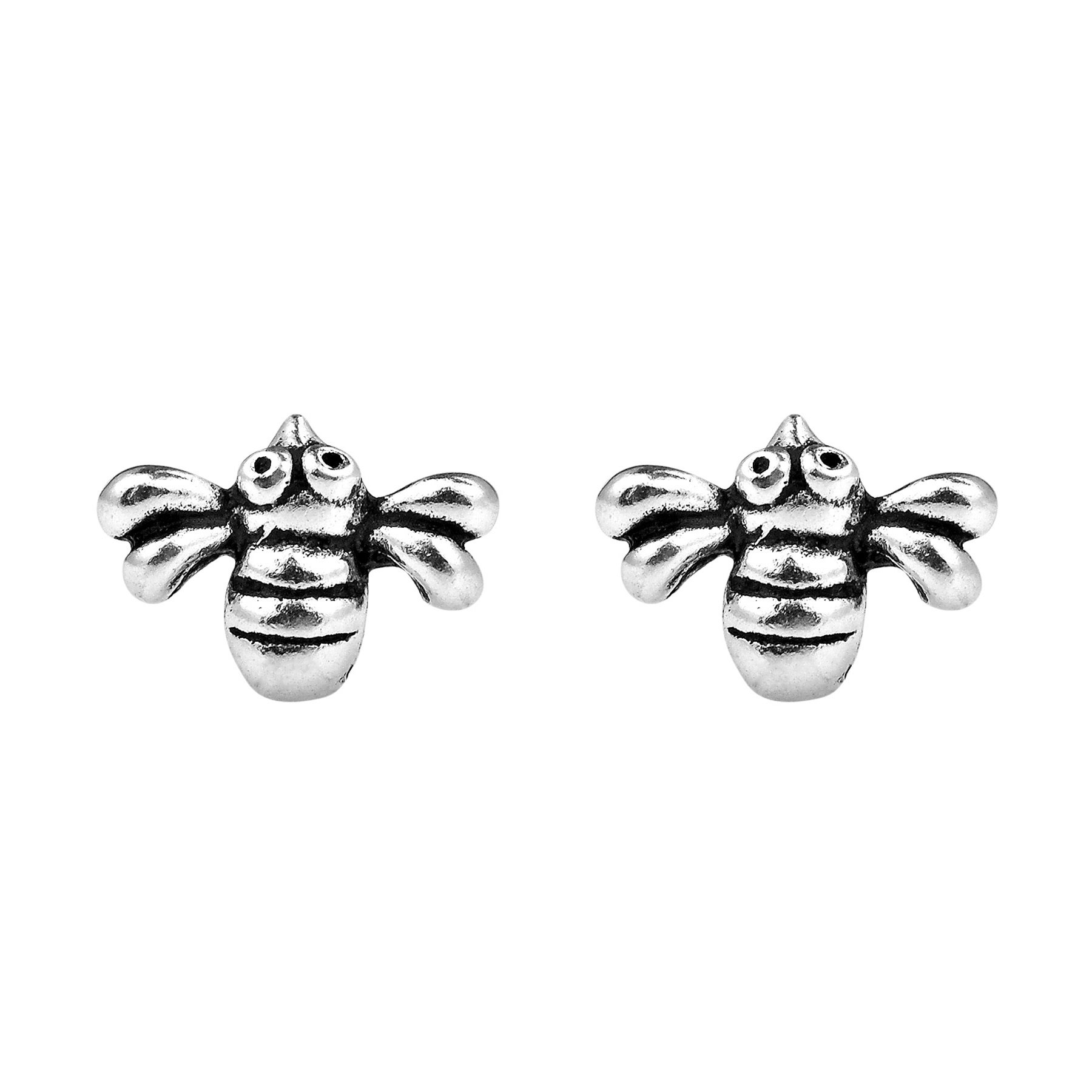 AeraVida Petite Adorable Bumble Bee .925 Sterling Silver Stud Earrings for Women | Cute Bee Jewelry Gift for Her | Perfect for Everyday Wear, Parties & Gifts