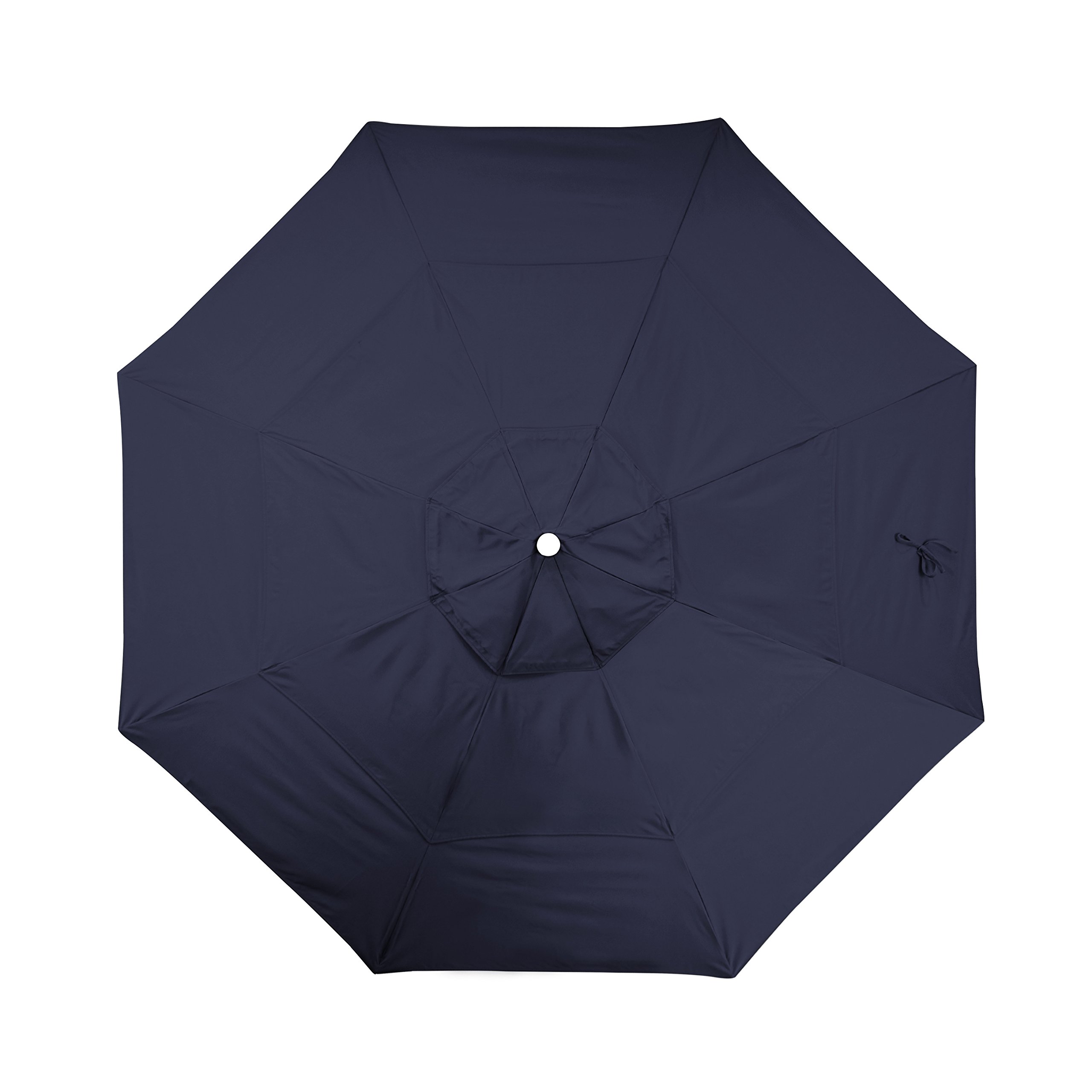 11' Round Patio Umbrella - Aluminum/Fiberglass with Pulley Lift for Outdoor Dining & Poolside