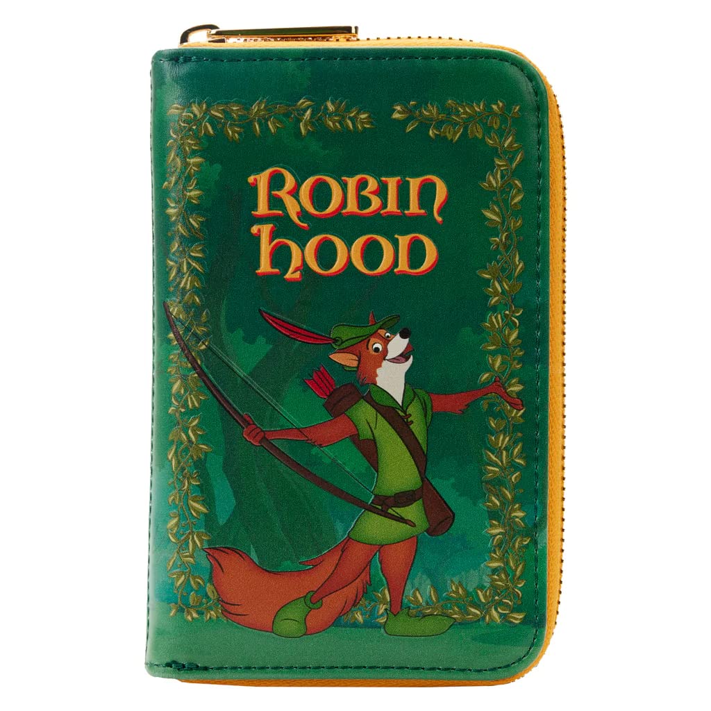 Disney Robin Hood Book Zip Around Wallet by Loungefly - Stylish & Compact for Everyday Use, Travel, and Disney Fans Collection
