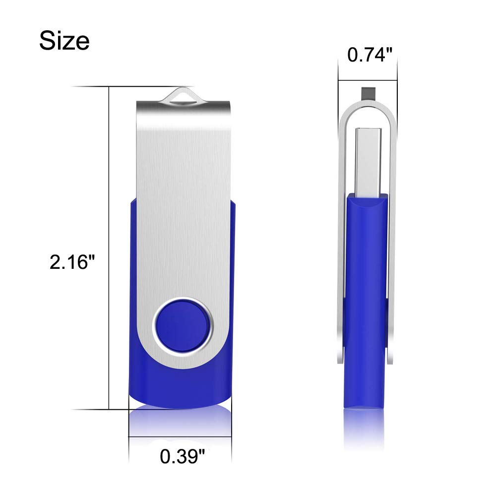 Aiibe 16GB USB Flash Drive Bulk Pack (50 Pack) - USB 2.0 Thumb Drives Memory Stick for Data Storage, File Transfer - Perfect for Office, School, Business, Events & Bulk Giveaways