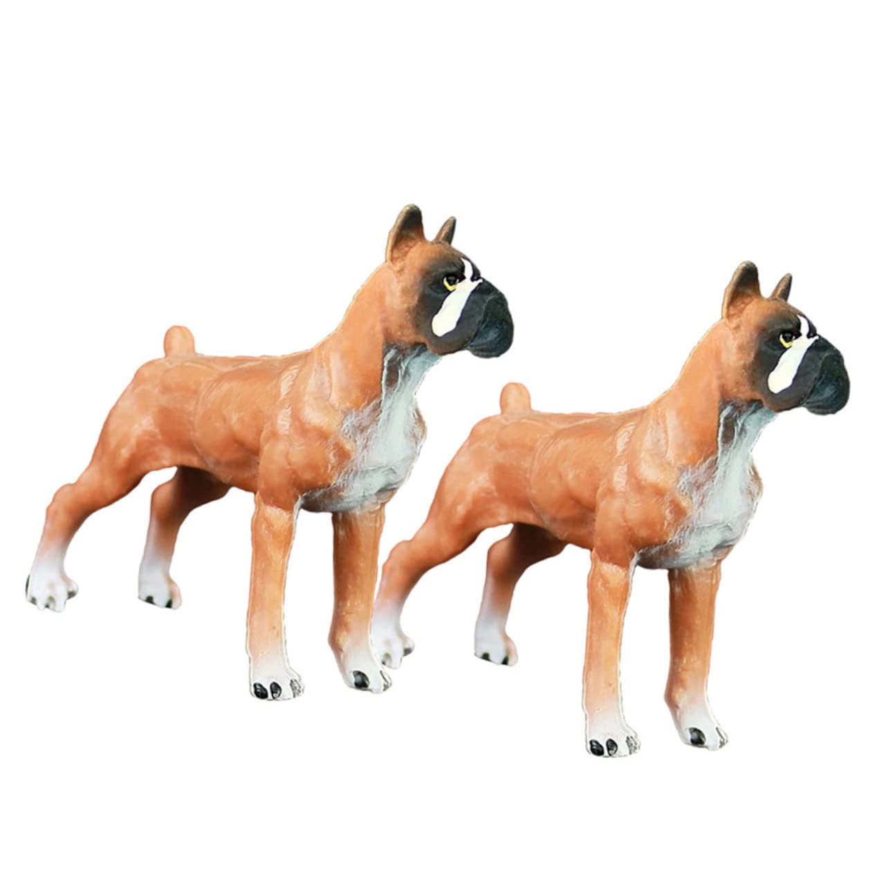 MagicLulu 2-Pack Cute Plastic Cartoon Dog Figurines - Standing Puppy Decor for Kids' Room, Nursery, Birthday Party & Home Decoration | Durable Children's Toys & Collectible Animal Models