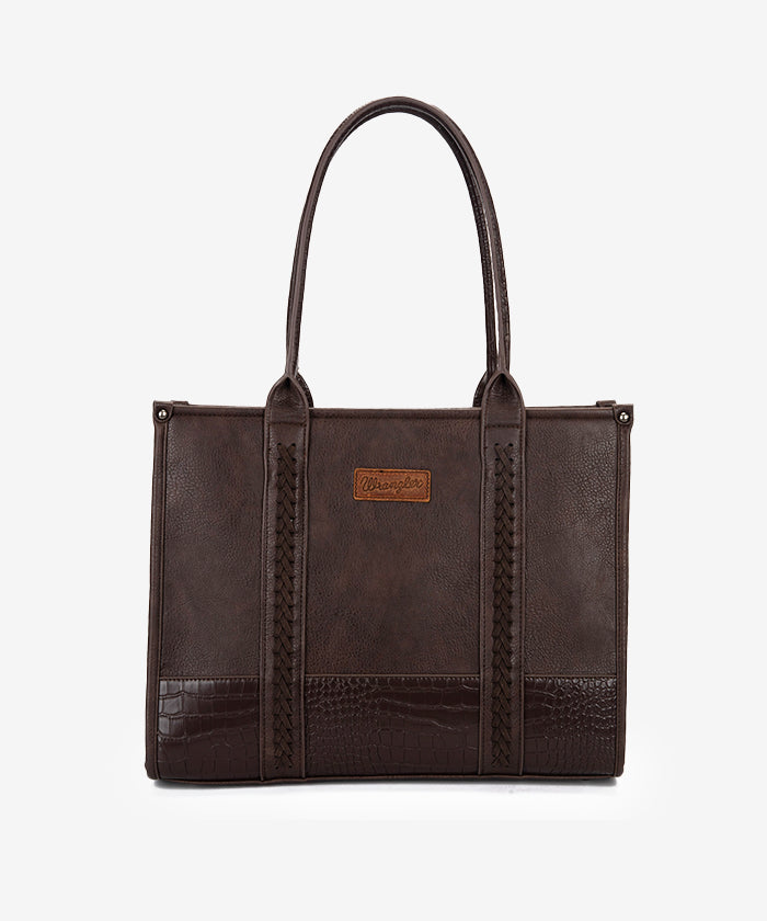 Wrangler Cow Print Wide Tote Bag - Stylish & Spacious Women's Handbag for Work, Travel & Shopping