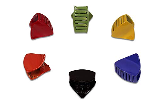 Alevan 6-Pack Medium Hair Claw Clips for Women - Non-Slip Hair Clutchers & Barrettes for Thick Hair - Perfect for Ponytails, Buns & Updos (Black, Brown, Beige)