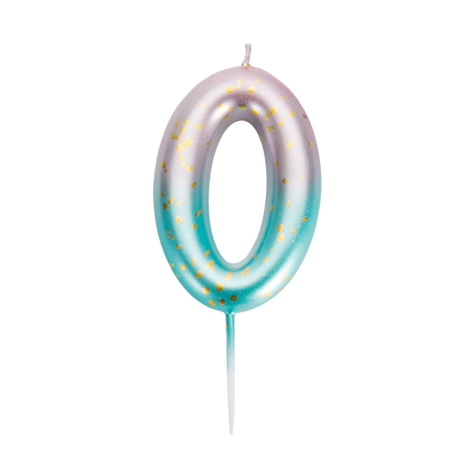 Gradient Color Number Birthday Candles (0-9) - Pink to Green Cake Toppers for Kids & Adults - Party Supplies for Birthdays, Anniversaries & Celebrations - Perfect for Cupcakes, Cakes & Dessert Decorations