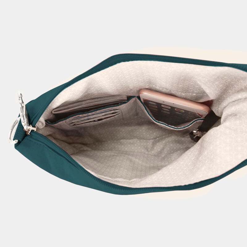 Travelon Anti-Theft Essentials North/South Asymmetric Crossbody Bag - Secure Travel Purse for Women, RFID Blocking & Slash-Resistant - Perfect for Commuting, Sightseeing & International Trips