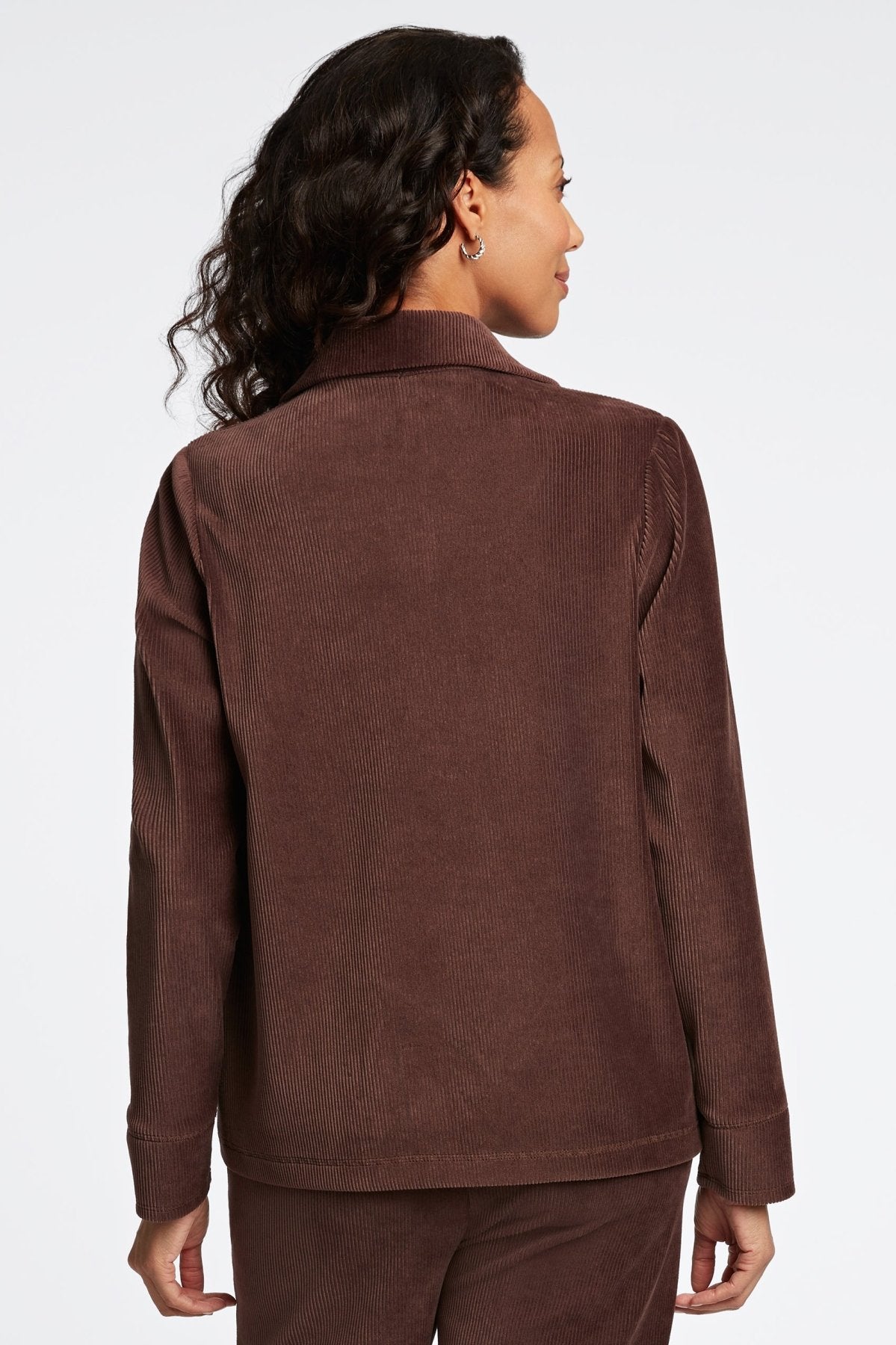 Sammy Plush Cord Long Sleeve Popover Sweater for Women | Cozy Winter Pullover | Soft Fleece-Lined Top for Casual Outfits & Layering