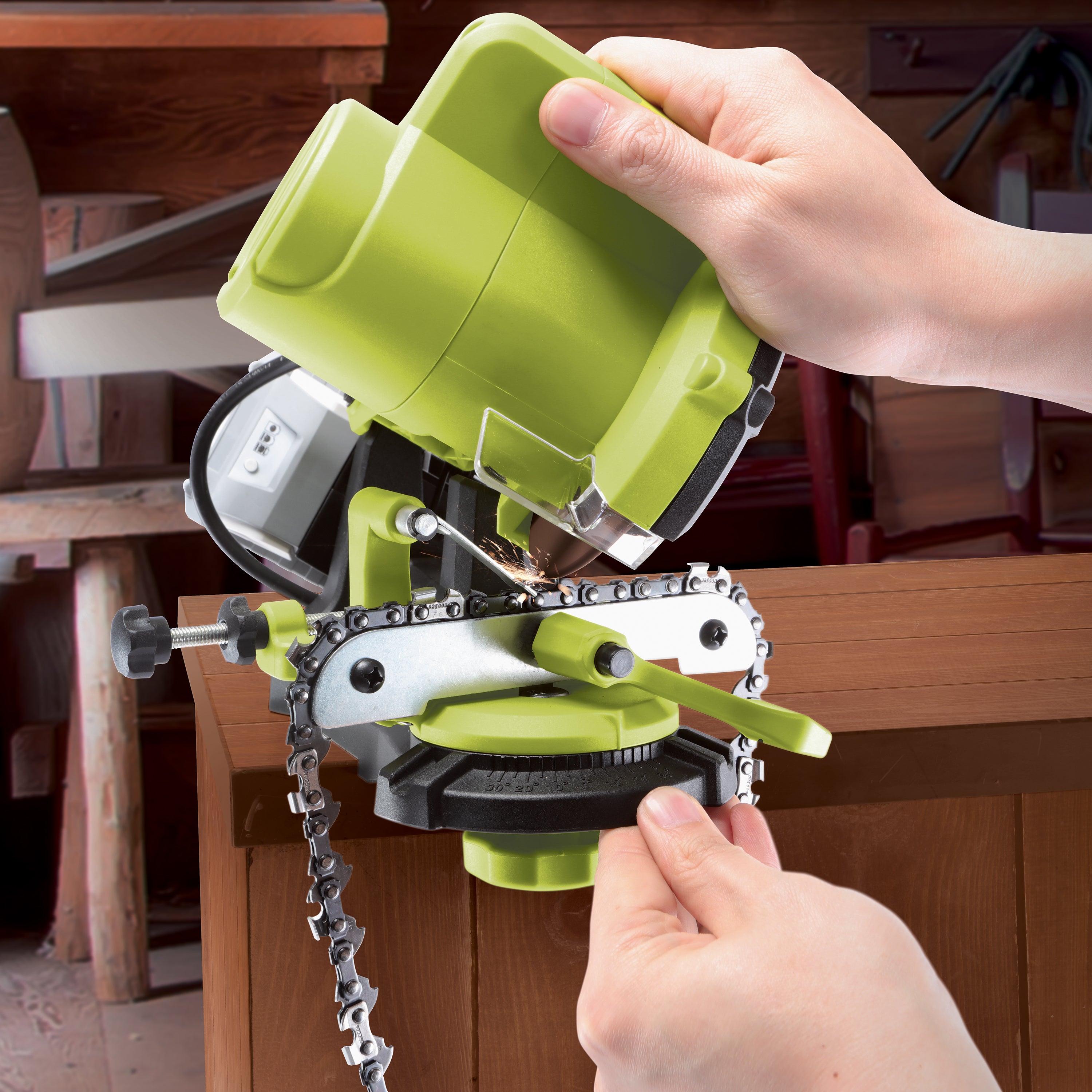Sun Joe 24V IONMAX Cordless Chainsaw Bundle with 10-Inch Chainsaw, 8-Inch Pole Saw & Sharpener - Lightweight Lithium-Ion Battery Powered for Tree Trimming, Branch Cutting & Yard Maintenance