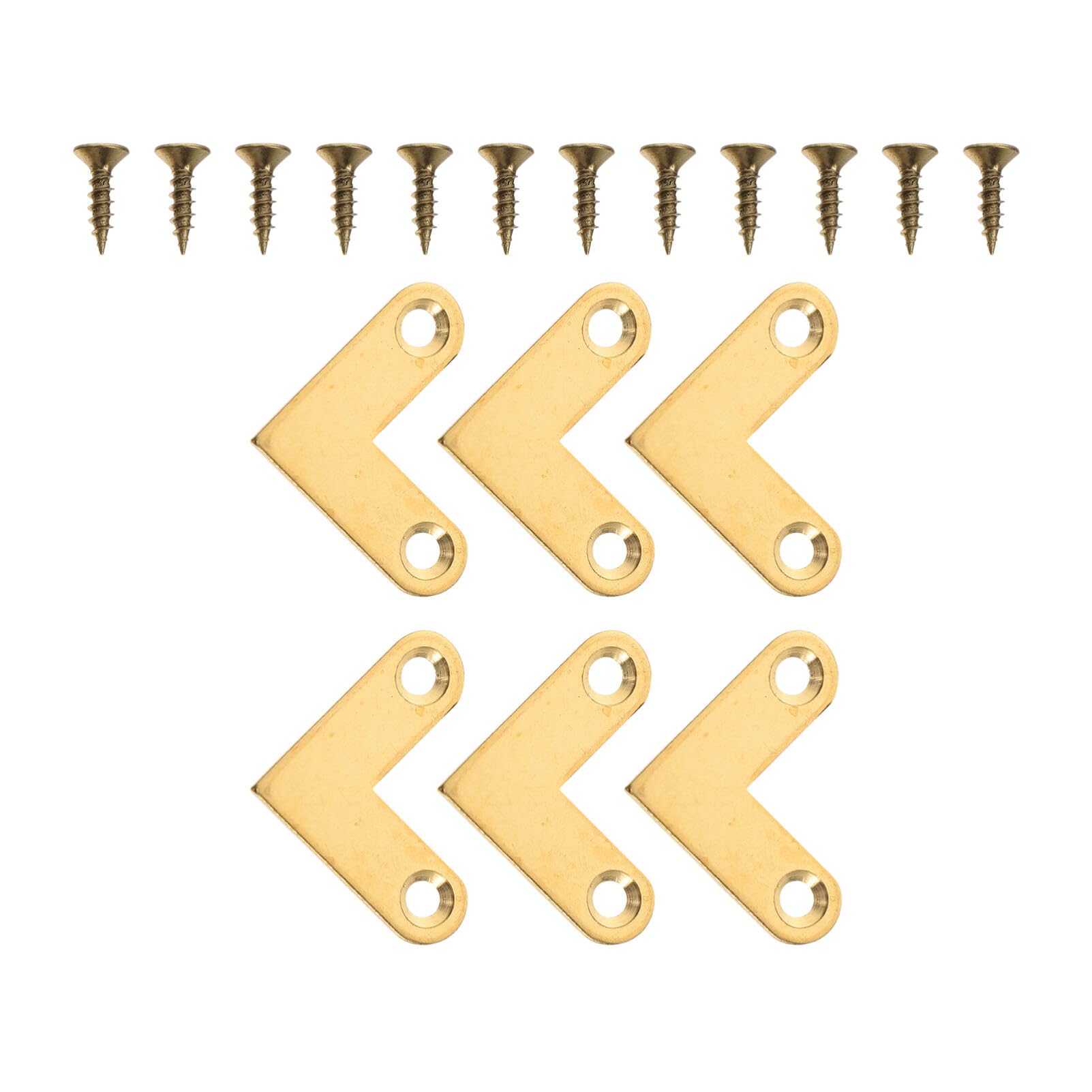 Angoily 6-Piece Right Angle Shelf Brackets - Heavy Duty Stainless Steel L-Shaped Corner Supports for Wall Mounted Shelves, Cabinets, and Foldable Shelves | Perfect for Kitchen, Bathroom, Garage, and Office Organization