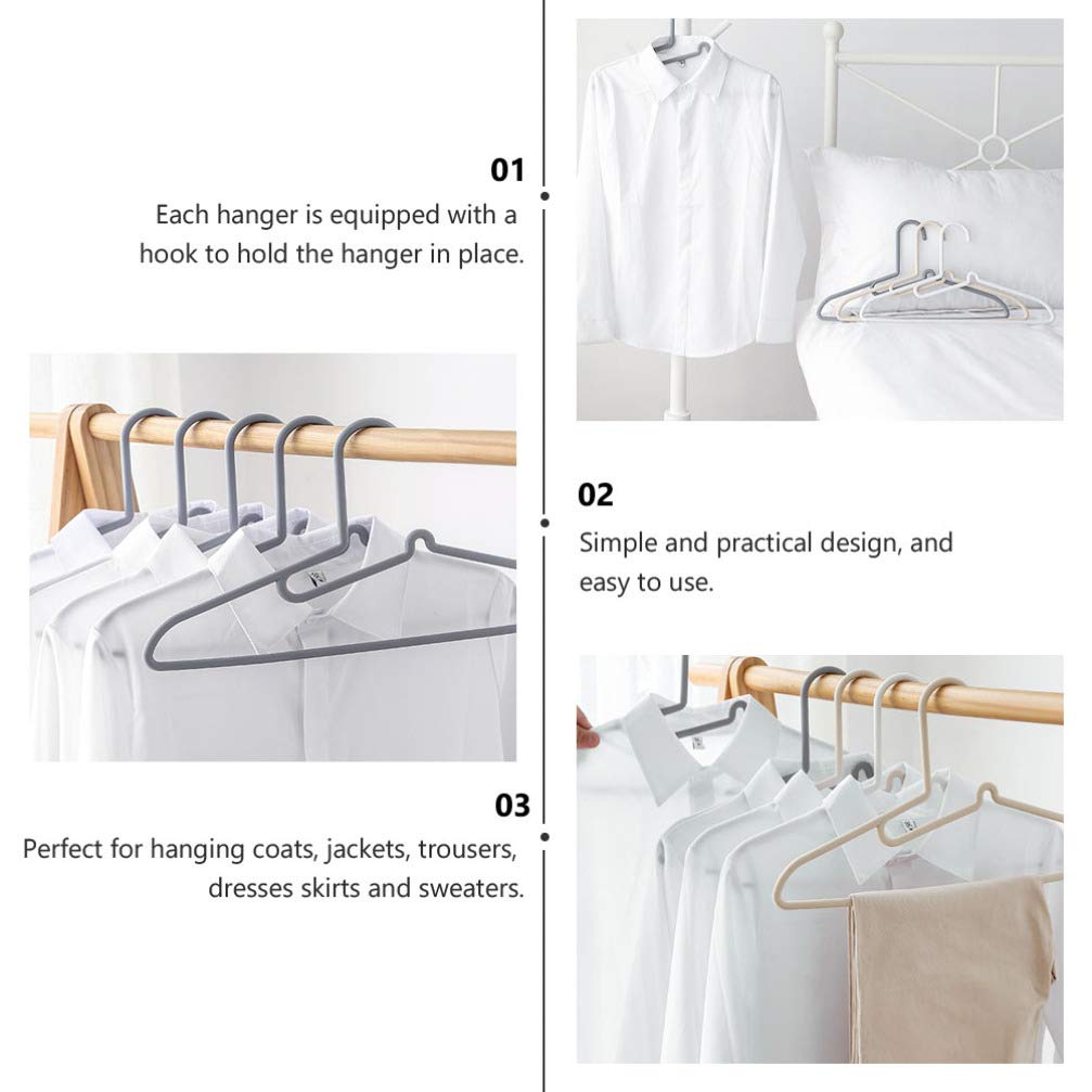 15 Pack Lightweight Plastic Clothes Hangers - Multi-Purpose Windproof Coat & Suit Hangers for Closet Organization, Travel & Laundry - Space Saving Durable Wardrobe Essentials