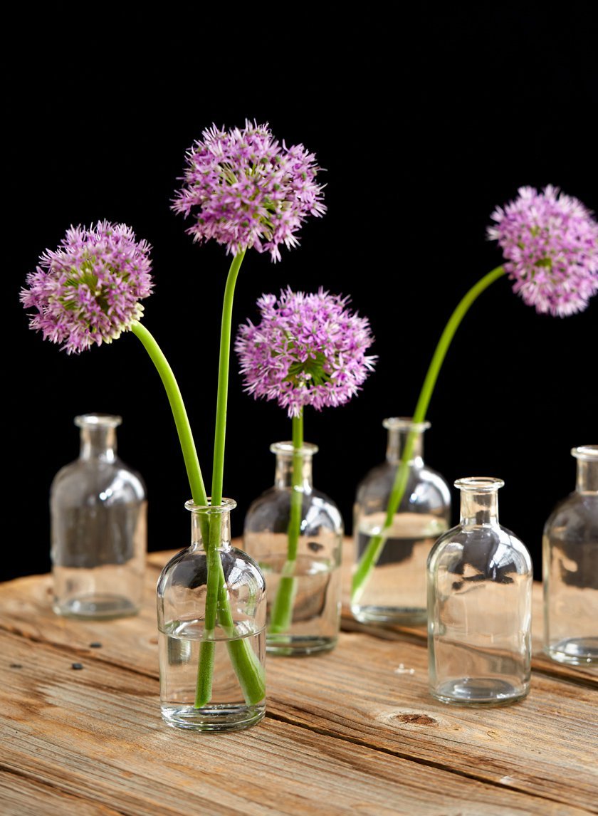 Serene Spaces Living (6 Pack) Small Glass Bud Vases - Decorative Apothecary Jars & Mini Flower Vases for Wedding Centerpieces, Home Decor, and DIY Craft Projects | Perfect for Table Settings, Bathroom Storage, and Rustic Farmhouse Decor