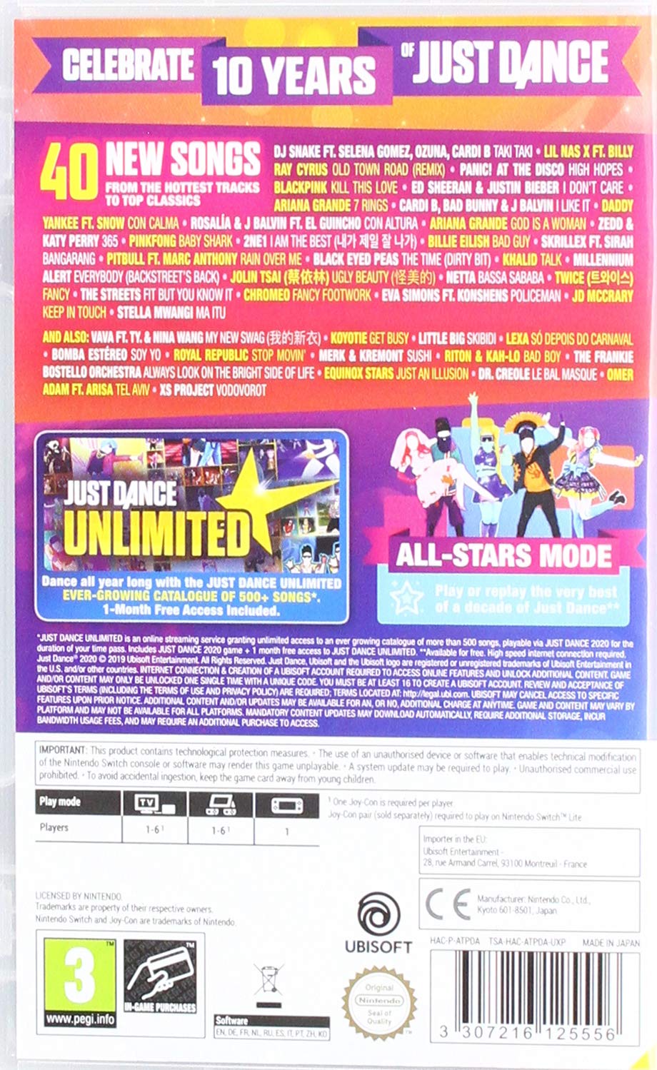 Just Dance 2020 for Nintendo Switch - Ubisoft Family Dance Game | Fun Party & Fitness Video Game for Kids & Adults