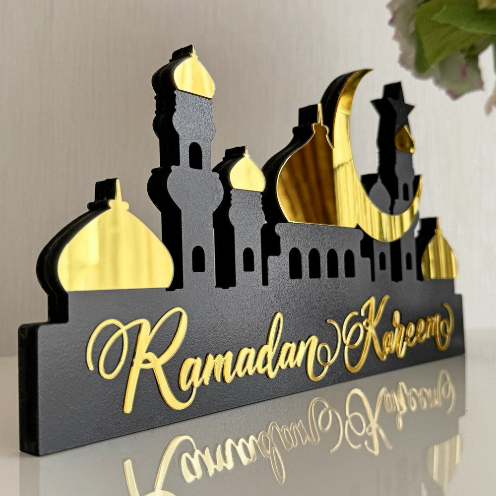 Ramadan Decorations - Islamic Tabletop Art & Home Decor for Ramadan, Eid, and Islamic Celebrations - Perfect for Gifting, Dining Table, and Living Room Decor