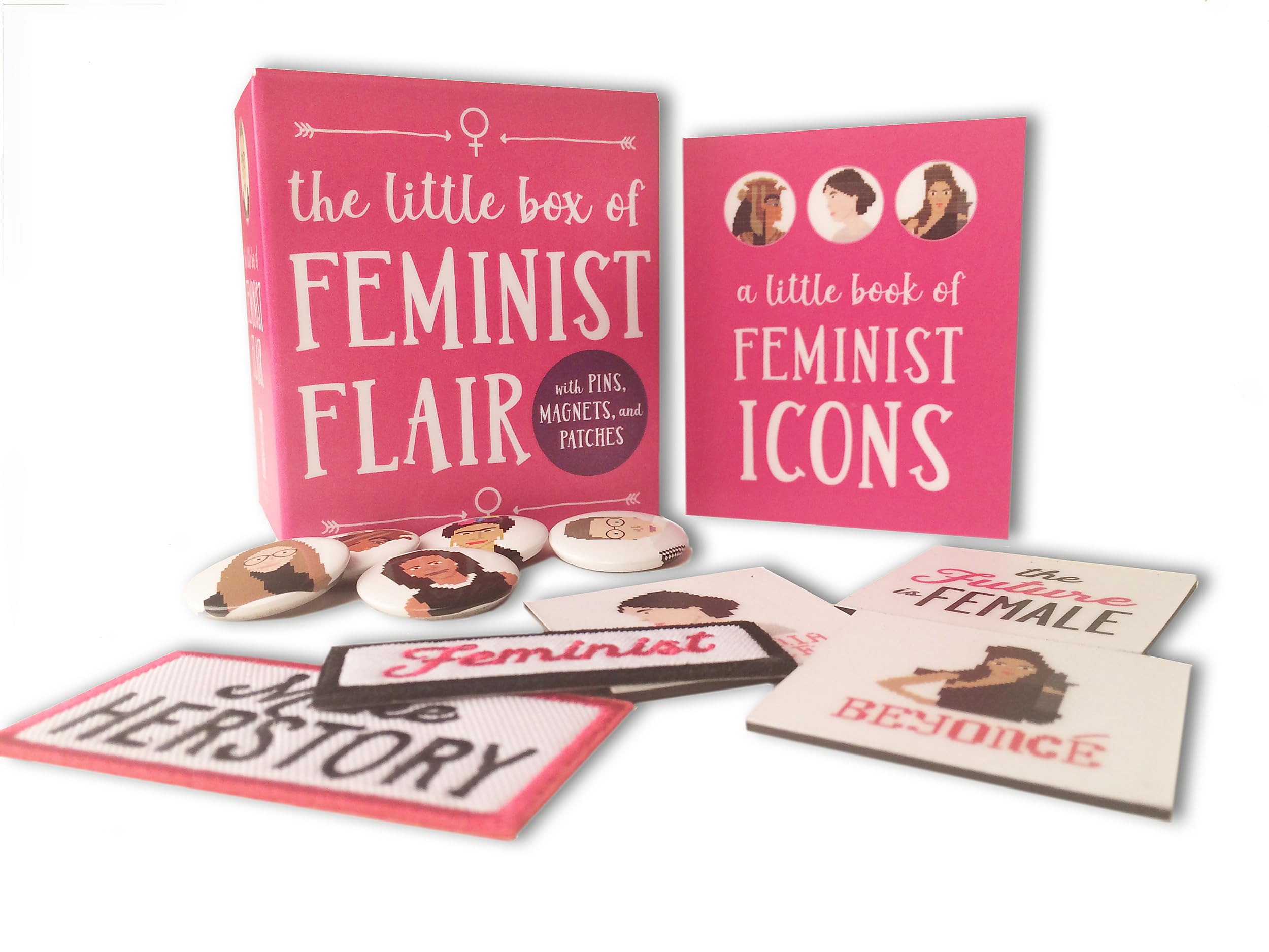 The Little Box of Feminist Flair: Pins, Patches & Magnets for Women Empowerment - Perfect for Gifts, Activism & Office Decor (RP Minis)