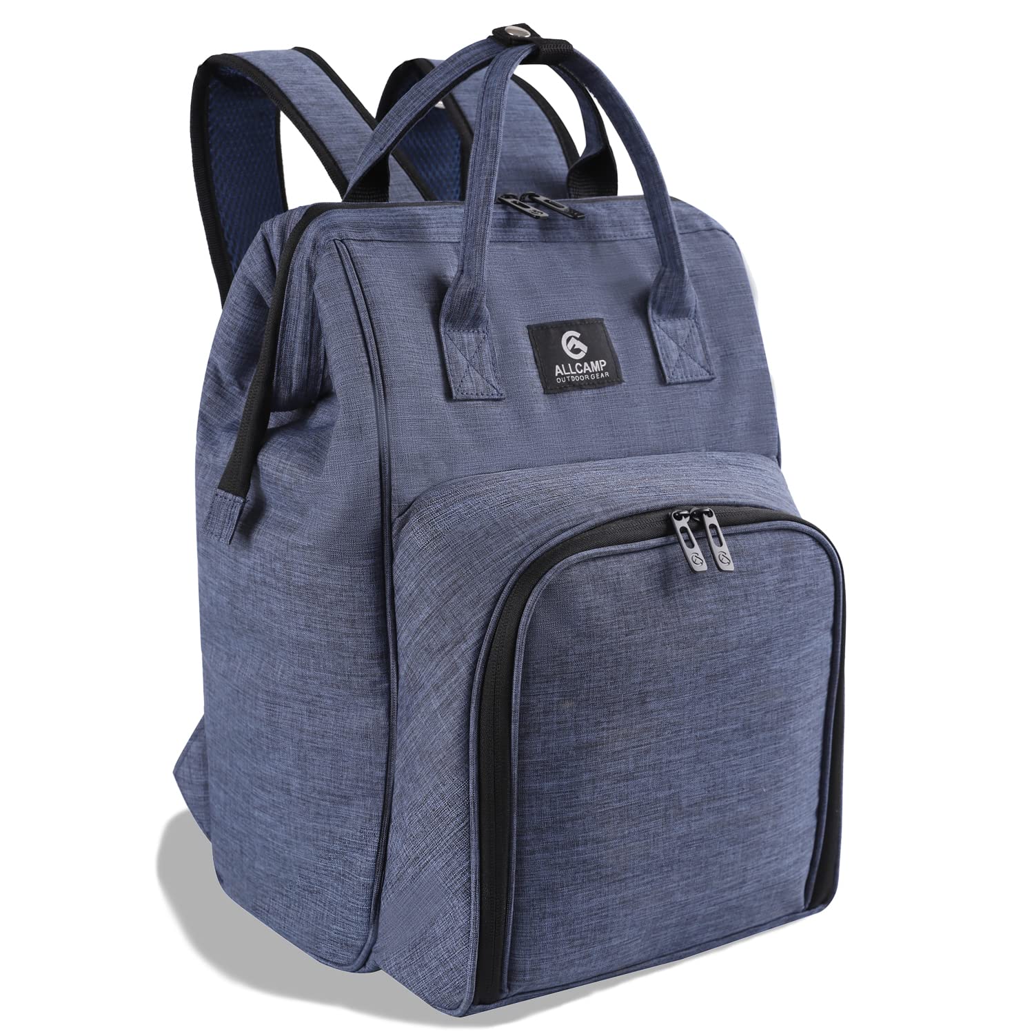 ALLCAMP 2-Person Picnic Backpack with Fleece Blanket, Plates & Cutlery Set - Blue | Perfect for Outdoor Adventures, Beach Days & Romantic Getaways
