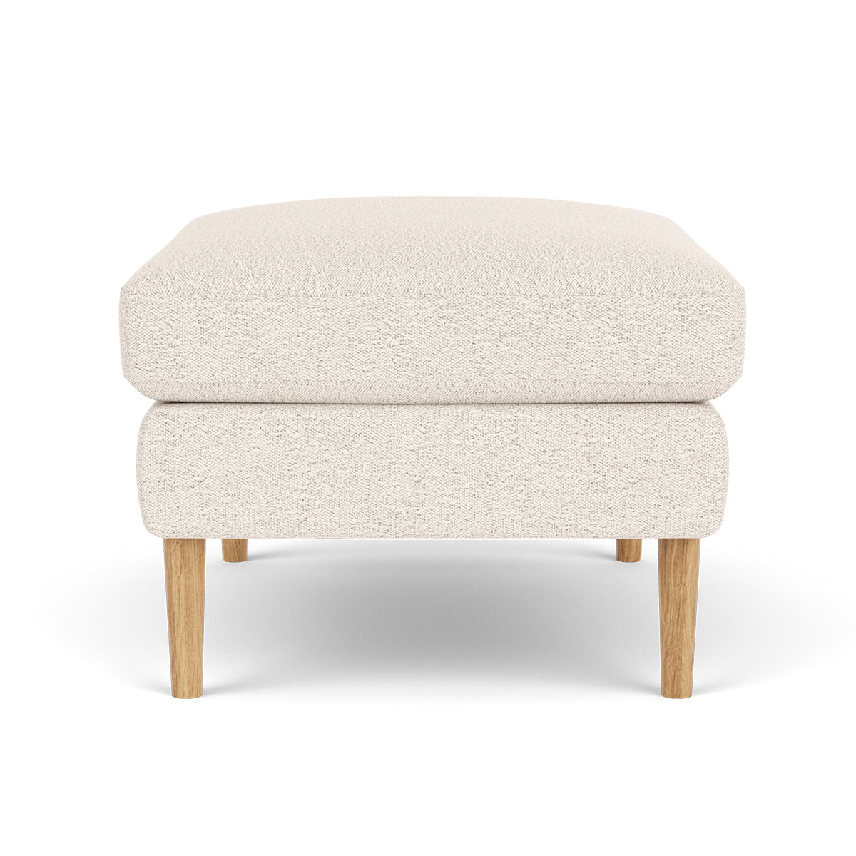 Astha Boucle Ottoman Stool - Round Tufted Pouf with Removable Cover, Modern Footrest for Living Room, Bedroom & Nursery - Soft and Stylish Home Decor Accent