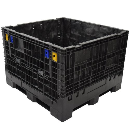 Heavy Duty Collapsible Bulk Container 48x45x34 - Foldable Storage Bin for Warehouse, Shipping, and Industrial Use