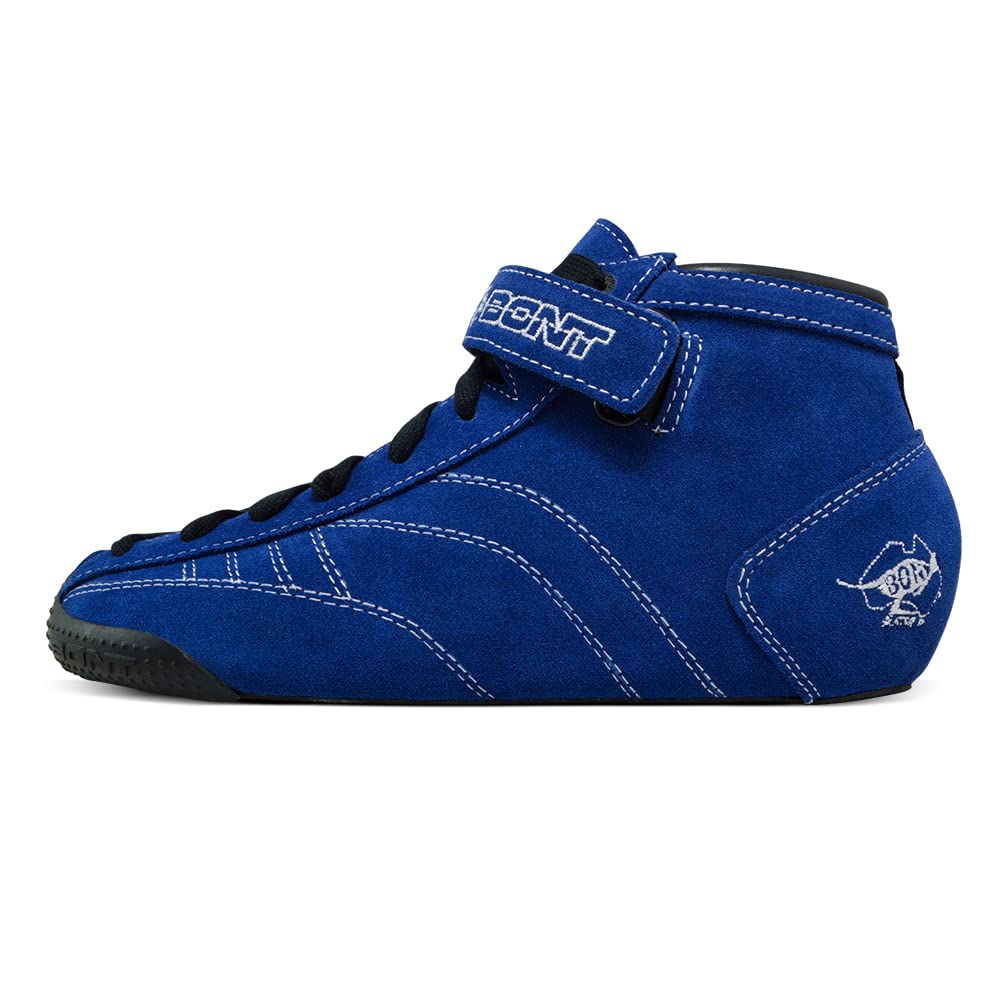 Bont Prostar Blue Suede Professional Roller Skates with LED Glow Wheels - Indoor & Outdoor Skating for Adults - Perfect for Rink, Park, and Street Roller Derby