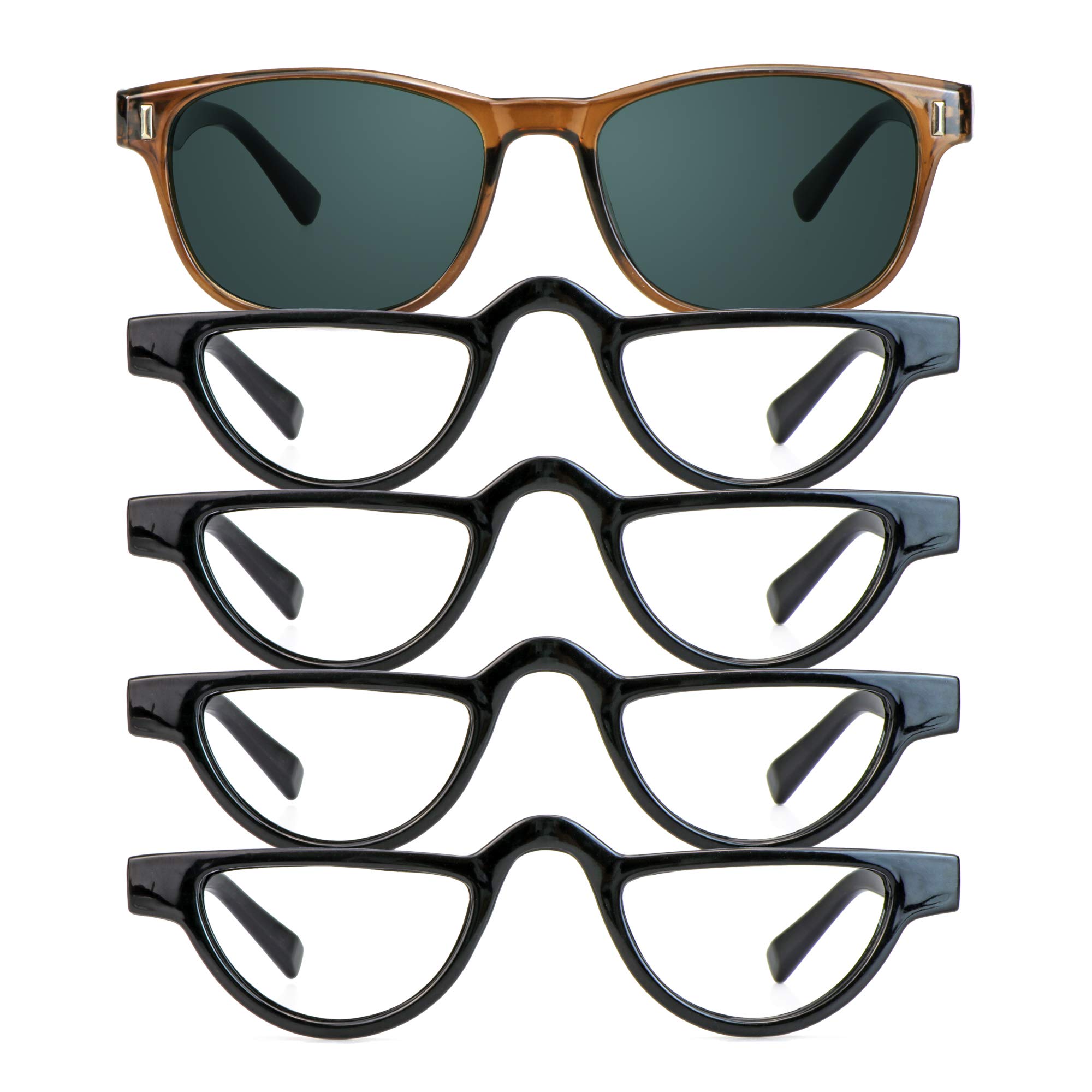 LifeArt Blue Light Blocking Glasses - 4 Pairs Reading Glasses for Computer & Screen Use - Anti-Eye Strain Glasses for Men & Women - Perfect for Office Work, Gaming & Digital Device Protection