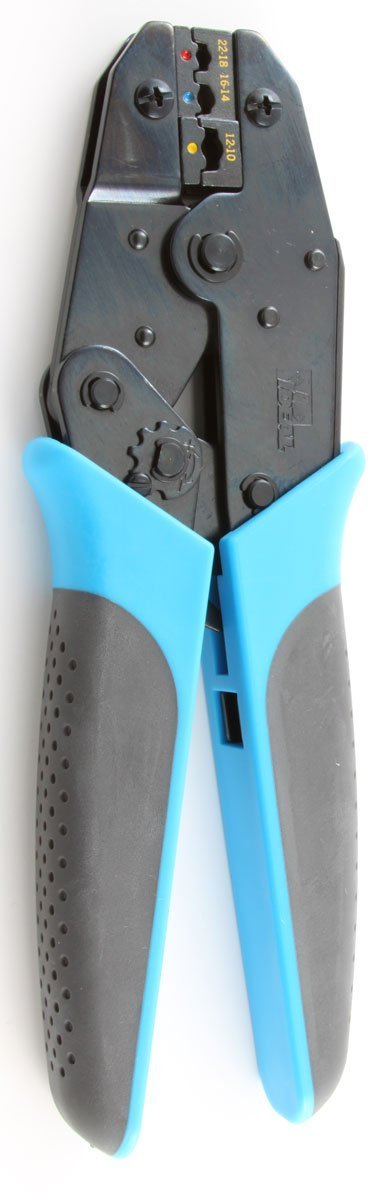 Premium Ratchet Crimp Tool for 22-10 Gauge Insulated Connectors - Professional Electrical Wiring Tool for DIY & Auto Repair (1-Pack) - Perfect for Home Electrical Projects & Automotive Wiring