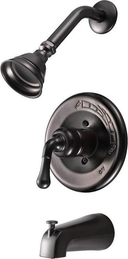 Hardware House 13-6532 Single Handle Tub and Shower Mixer Faucet - Classic Bronze Finish - Perfect for Bathroom Renovation and Modern Home Decor