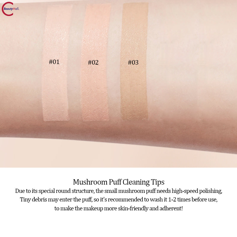 Marie Dalgar Air Cushion Mushroom Moisturizing Foundation - Hydrating BB Cream with SPF, Lightweight & Buildable Coverage for Flawless Skin | Perfect for Daily Makeup & On-the-Go Touch Ups