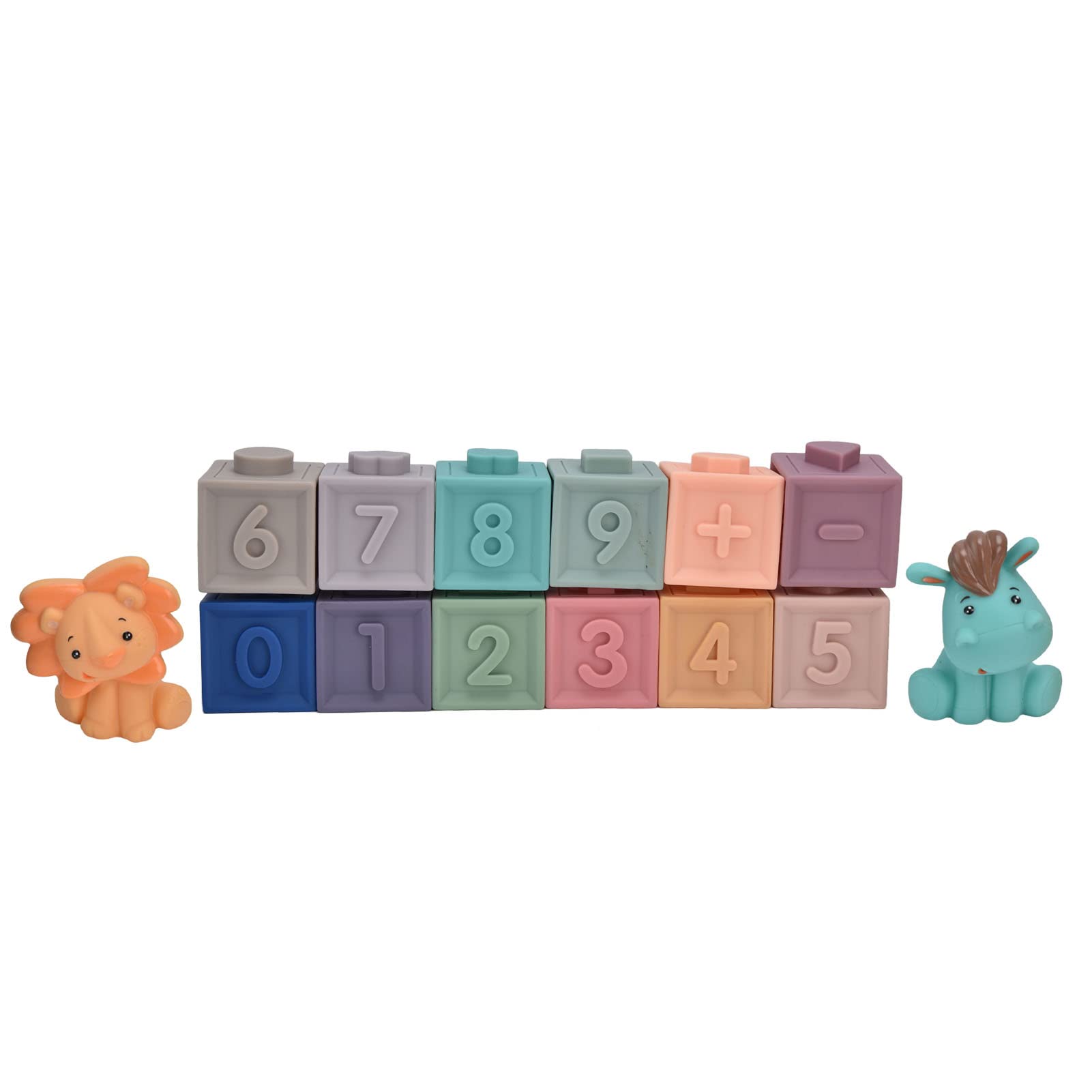 Jovenn 14-Piece Squeeze Toy Set - Bright Colors, Odor-Free, Soft & Flexible Sensory Blocks for Toddlers & Kids - Perfect for Stress Relief, Early Learning & Sensory Play