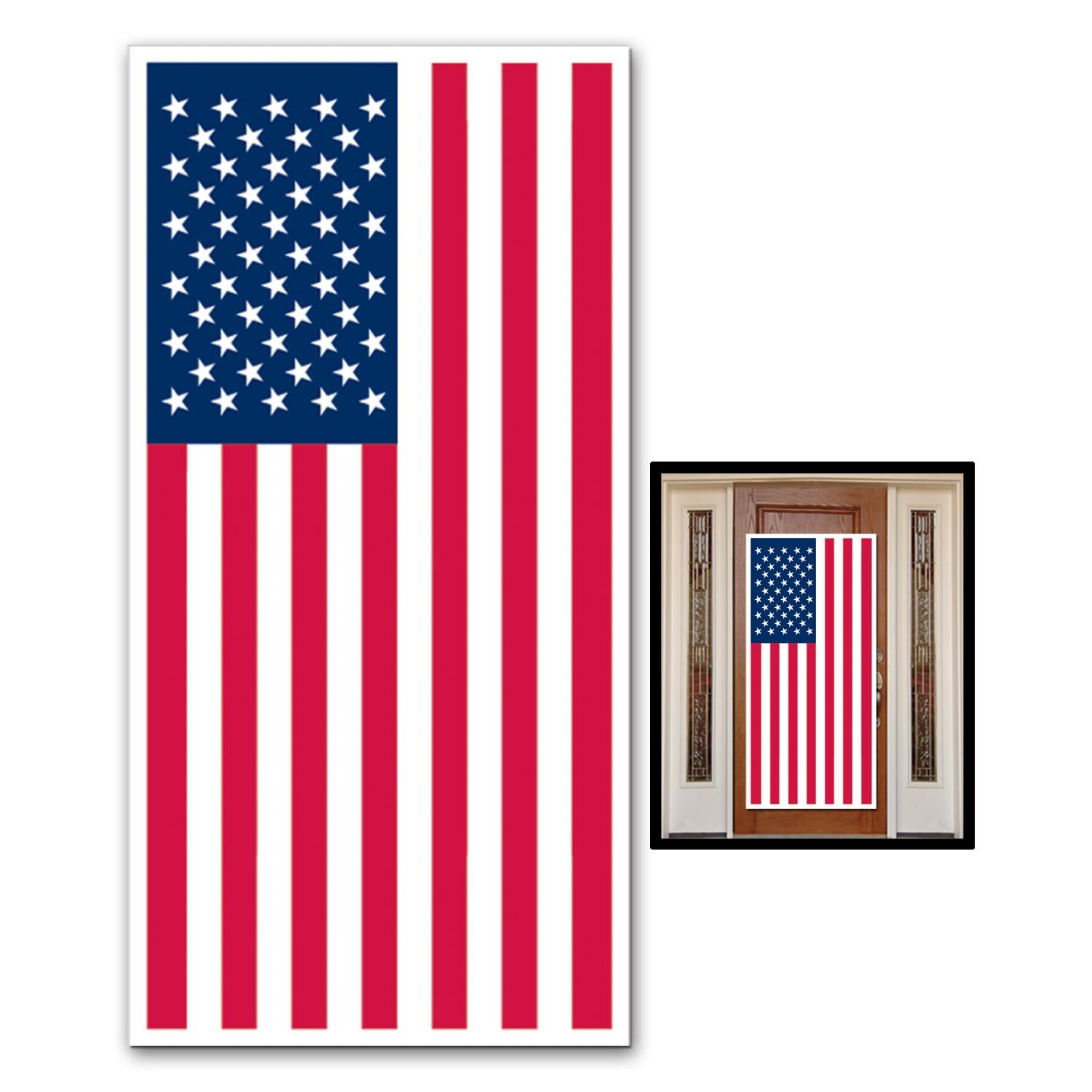 12 Pack Beistle American Flag Party Door Covers - Patriotic Decorations for 4th of July, Memorial Day & Independence Day - Perfect for Home, Office & Outdoor Celebrations
