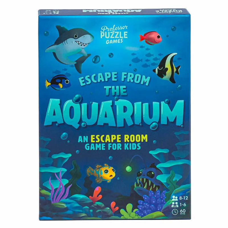 Escape Room Board Game - Escape from the Aquarium Adventure Puzzle Game for Adults & Teens - Perfect for Family Game Nights and Team Building Activities