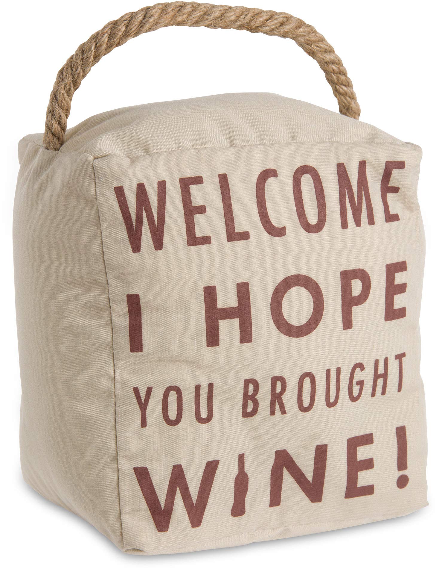 Cream Door Stopper with Handle - Welcome Decor for Home & Parties