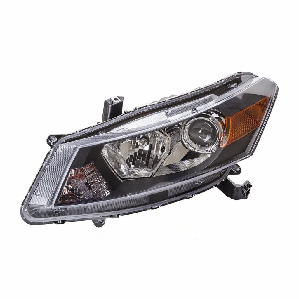 2008-2010 Honda Accord Coupe Driver Side Headlight Assembly - Halogen with Bulbs - DOT Certified Replacement for HO2502135 | Perfect for Night Driving & Foggy Conditions